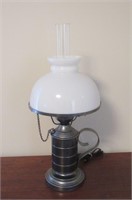 Table Lamp w/White Glass Shade