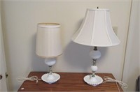 2 Milk Glass Lamps