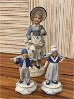 Lot of 3 Dutch Porcelain Figurines