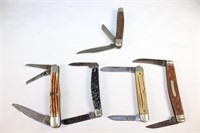 5 - Vintage Folding Knives - Bonzer, Primble, etc.