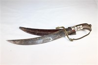 Vintage Curved blade Knife with Sheath