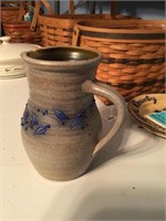 Clay pottery pitcher - unmarked