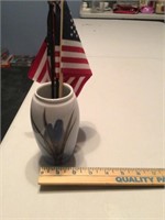 china vase with US Flags