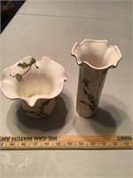 Porcelain with drifting dandelion art