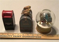 Group of 3 Mail box decor items