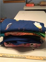 Stack of felt blankets or quilting material
