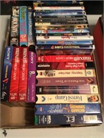 Box of mixed VHS & DVD