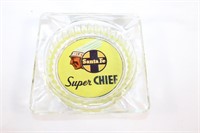 Santa Fe Super Chief Clear Glass Ashtray