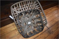 (2) Reproduction Tobacco Baskets