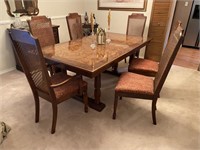 Beautiful Dining Room Table w/ Cane Back Chairs