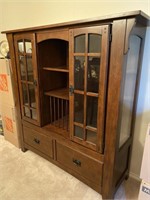 Curio Storage Cabinet-Dark Oak