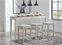 Ashley D394-223 Counter Table & 3 Bar Stools