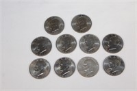 Lot of 10 Eisenhower Silver Dollars 1971/1974D