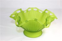 Westmoreland Green Satin Open Lace Bowl