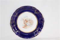 Perfect Cobalt Blue Courting Couple Plate