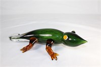 Green Art Glass Lizard - Murano?