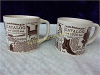 Two Sears Roebuck Catalog Design Mugs