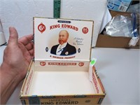 Vintage King Edwards Cigar Box 8&3/4"x 5&3/4" x