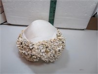 Antique Ladies Hat (white with flowers)