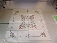 Vintage Card Table Tablecloth 34" x 34"