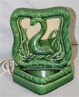 VTG. CERAMIC SWAN TV LAMP