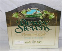 DEWEY STEVENS WINE COOLER ADVERTISING MIRROR