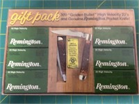 Remington gift pack knife, shell boxes Empty