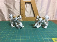 Pair of porcelain dragons