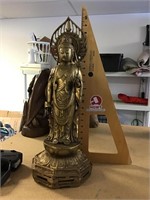 Brass deity statue