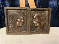 Recessed wood carving