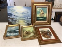 Collection of oil on canvases