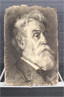 Joseph Pennell Portrait Drawing (Amer, 1857-1926)