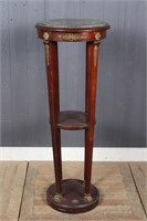 French Bronze Mounted Marble Top Pedestal