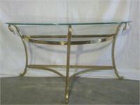 Brass Swan Sofa Table