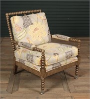 Spool Turned & Painted Club Chair in French Taste