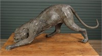 Good Large Scale Figural Bronze Panther