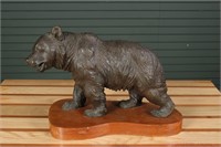 Well Executed Bronze Sculpture of a Walking Bear
