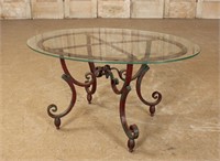 French Rene Prou Style Wrought Iron Side Table