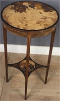 Continental Signed Pyrography Drinks Table