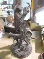 CAST METAL ARCHER 18" MISSING BOW SIGNED HALL