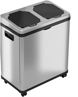 16 Gallon Touchless Trash and Recycle Bin