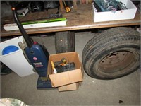 GROUP LOT -- TIRES, VACUUM, HARD HATS & MORE