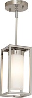 Polished Nickel Cage Light Pendant LED Light