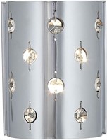 Chrome Glass Beaded Single Wall Sconce LED