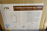 Modern Outdoor LED Wall Sconce Black Finish