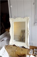 White Ornate Framed Mirror 39x51