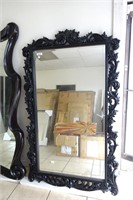 Black Scrolled Framed Mirror 44x72
