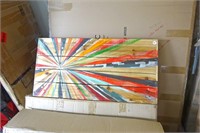 Sunburst Artwork on Cedar Wood 36x18