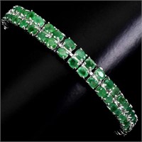 Natural Rich Green Emerald 102 Cts Bracelet