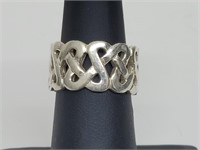 .925 Sterling Silver Infinity Symbol Band